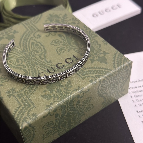 Gucci Intricate Silver Bracelet